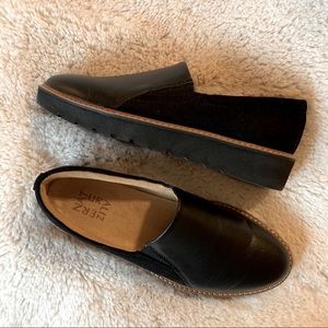 Black Leather and Suede Loafers